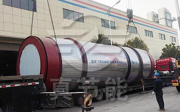 薯渣烘干機吊裝現場